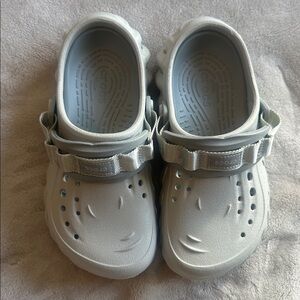 CROCS Gray Echo Clogs with Adjustable Strap